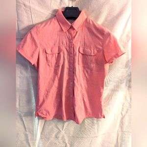 NWOT Magellan Outdoors Women's Laguna Madre Fishing Shirt Pink Button Down SizeL